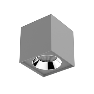 Светодиодный светильник VARTON DL-02 Cube накладной 150х160 мм 36 Вт 4000 K 35° RAL7045 серый муар